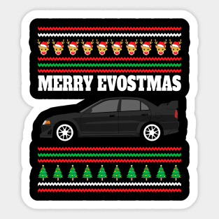 Mitsubishi Lancer Evolution 6 Merry Evostmas Sticker